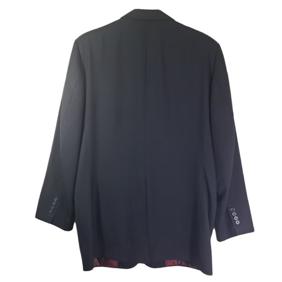 HOLLAND & SHERRY Men's 44 Navy Solid Fully lined Padded, Button Front Jacket - Picture 2 of 12